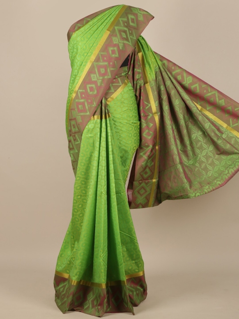 

Pothys Green & Pink Zari Art Silk Saree