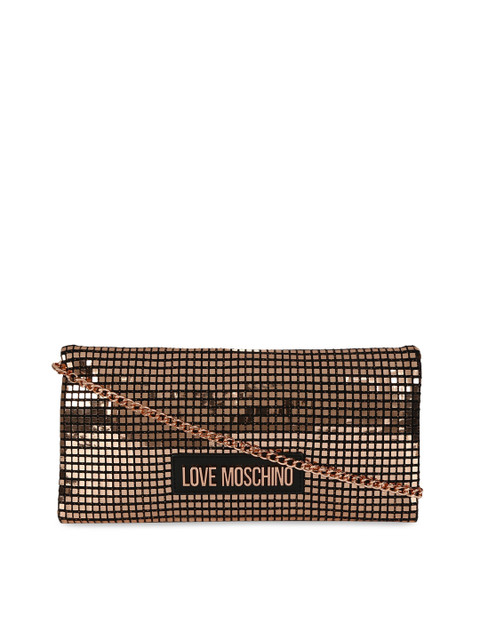 

LOVE MOSCHINO Silver Swagger Sling Bag, Rose gold