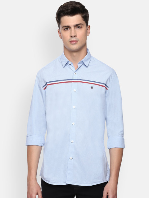 

Louis Philippe Sport Men Blue Slim Fit Horizontal Stripes Printed Casual Shirt