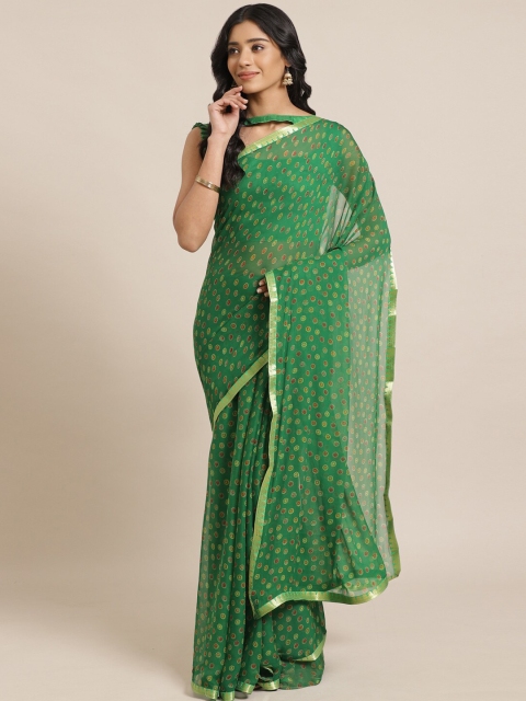 

Saree mall Green & Brown Printed Sarees