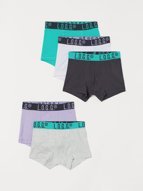 

H&M Boys 5-Pack Boxer Shorts, White