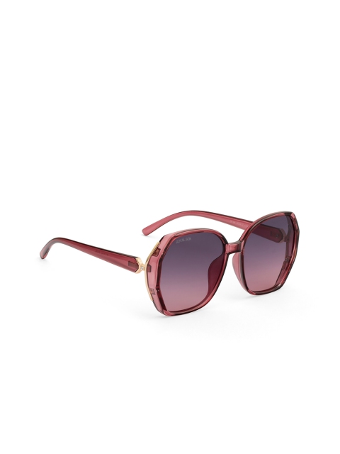 

ROYAL SON Women Grey Lens & Purple Oversized Sunglasses CHIWM00114-C4