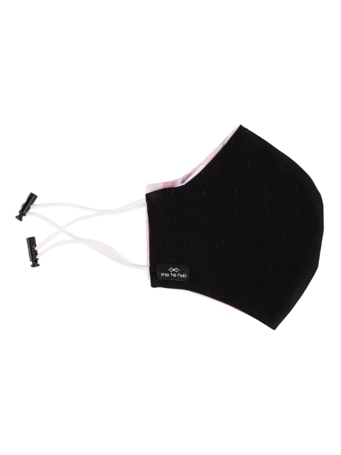

The Tie Hub Unisex Pack Of 2 2-Ply Pure Premium Cotton Reusable Reversible Cloth Mask, Black
