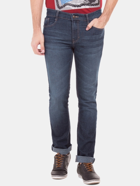 

Newport Men Navy Blue Slim Fit Low-Rise Light Fade Jeans