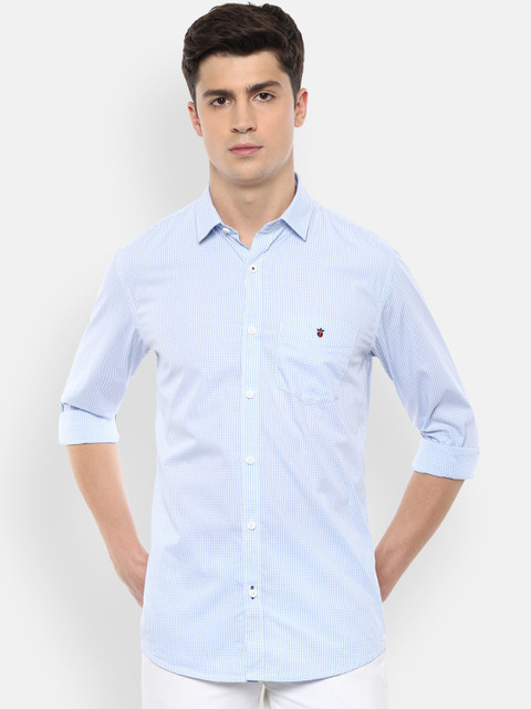 

Louis Philippe Sport Men Blue Slim Fit Micro Checks Casual Shirt