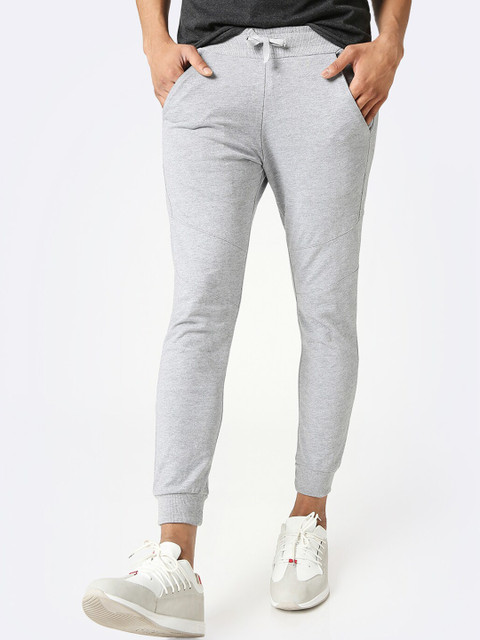 

Bewakoof Men Grey Solid Joggers