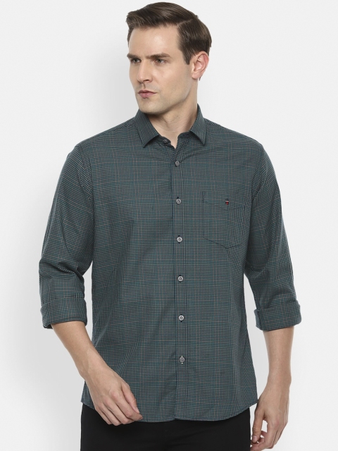 

Louis Philippe Sport Men Green Slim Fit Checked Casual Shirt