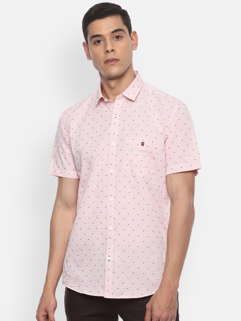 

Louis Philippe Sport Men Pink Slim Fit Printed Casual Shirt