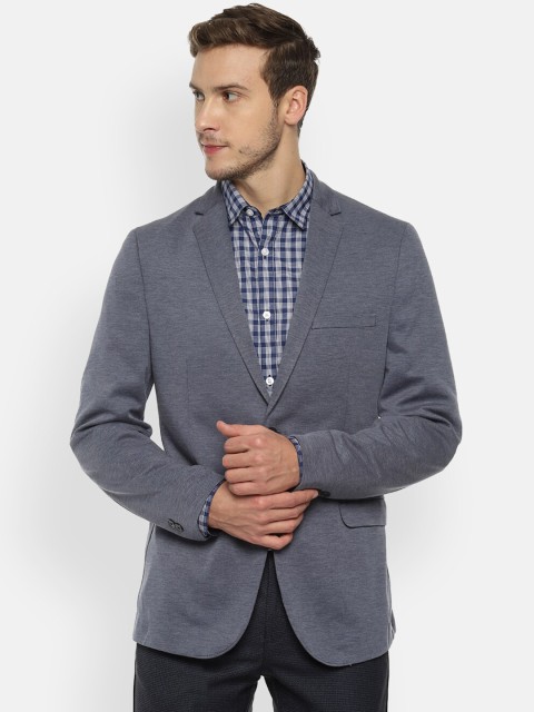 

Van Heusen Sport Men Grey Solid Single-Breasted Slim-Fit Formal Blazer