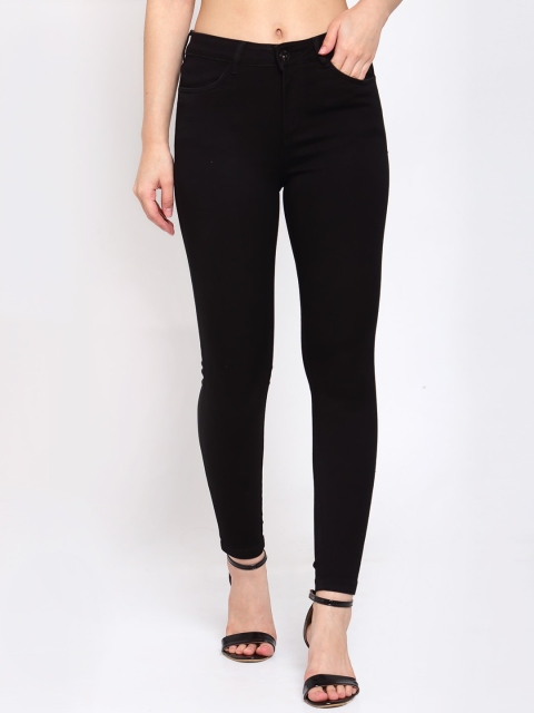 

DUDITI Women Black Skinny Fit High-Rise Stretchable Jeans