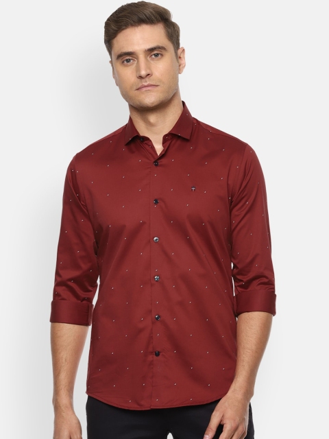 

Louis Philippe Sport Men Maroon Slim Fit Printed Casual Shirt