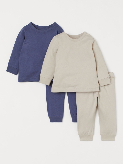 

H&M Girls Blue & Beige 2-Pack Cotton Pyjamas