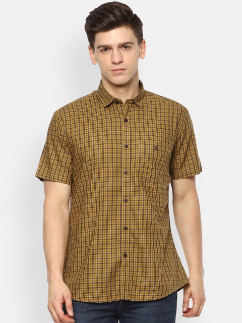 

Louis Philippe Sport Men Yellow Slim Fit Checked Casual Shirt