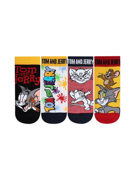 

Bonjour Girls Pack Of 4 Multi Ankle-Length Tom & Jerry Socks