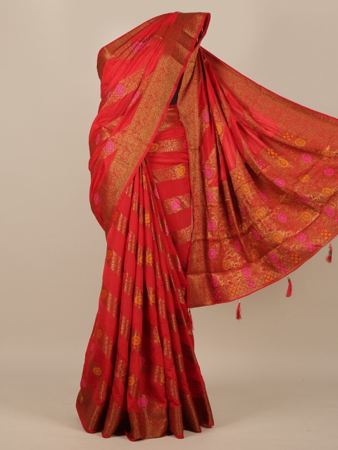 

Pothys Red & Pink Woven Design Jute Silk Saree