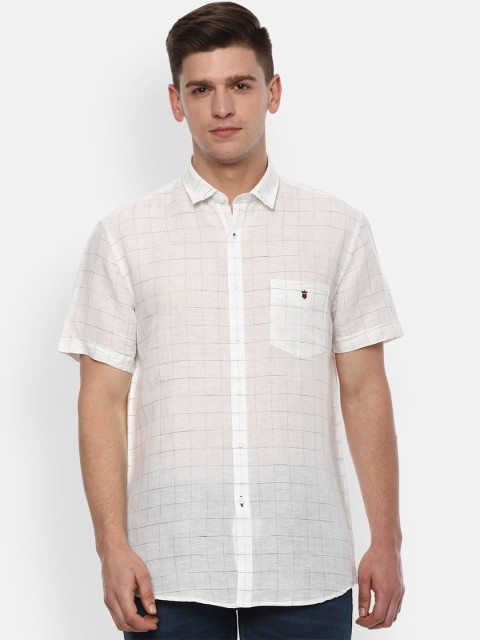 

Louis Philippe Sport Men White Slim Fit Checked Casual Shirt
