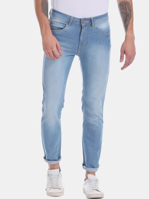 

Newport Men Blue Slim Fit Low-Rise Heavy Fade Stretchable Jeans