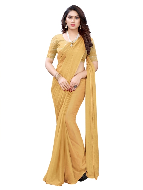 

KALINI Beige Pure Chiffon Saree