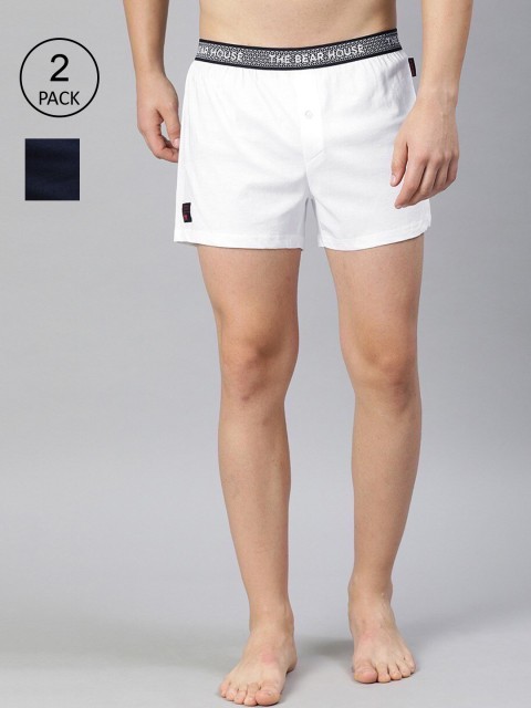 

THE BEAR HOUSE Men Pack Of 2 Assorted Pure Cotton Boxers TBH-PARRY-S
