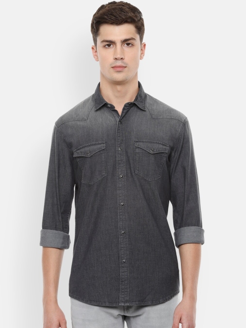 

Louis Philippe Jeans Men Grey Slim Fit Faded Casual Shirt