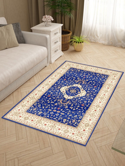 

Status Purple & Beige Ethnic Motif Printed Hand-Tufted Carpet