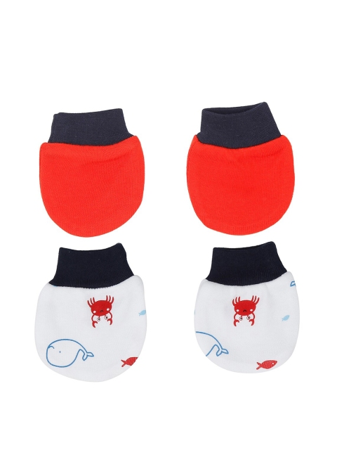 

Pantaloons Infant Baby Boys Pack Of 2 Pure Cotton Mittens, Red