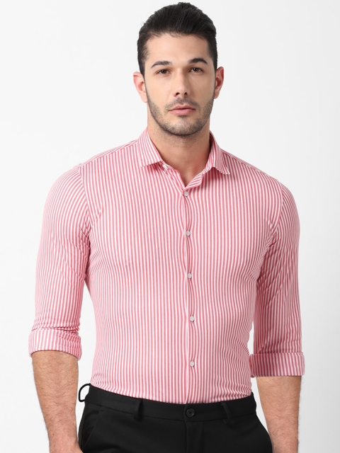 

Louis Philippe Sport Men Pink Slim Fit Striped Casual Shirt