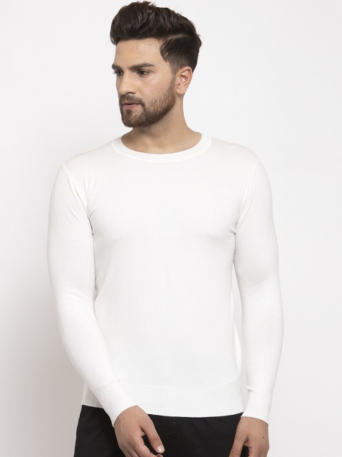 

Global Republic Men Off White Acrylic Pullover