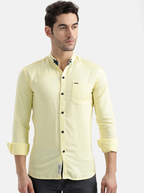 

V2 Value & Variety Men Solid Yellow Casual Shirt