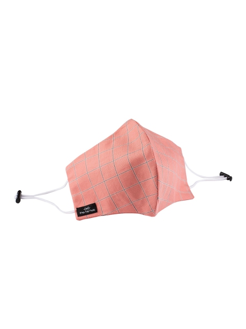 

The Tie Hub Unisex Pink & Blue Checked 2-Ply Reusable Pure Cotton Cloth Mask