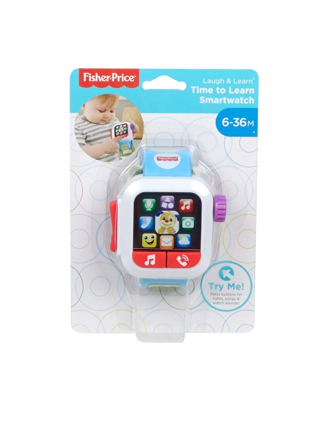 

Fisher-Price Kids White & Blue Laugh & Learn Time To Learn Smartwatch