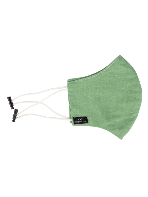 

The Tie Hub Unisex Lime Green Solid 2-Ply Pure Cotton Reusable Cloth Masks