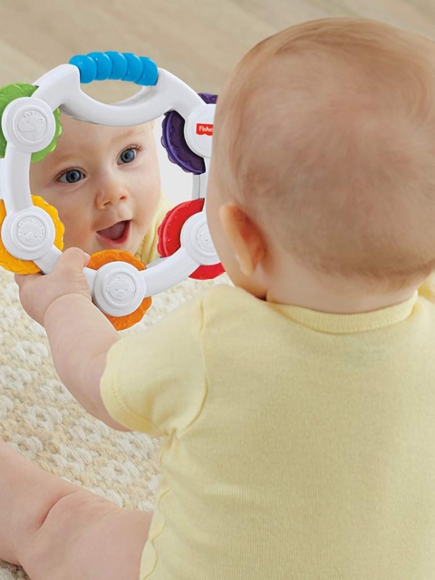 

Fisher-Price Kids White & Orange Shake 'N Beats Tambourine