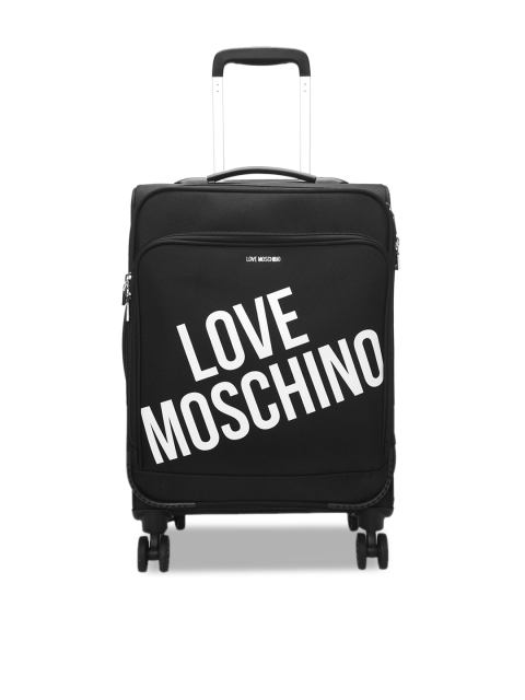 

LOVE MOSCHINO Black Travel Trolley Bag