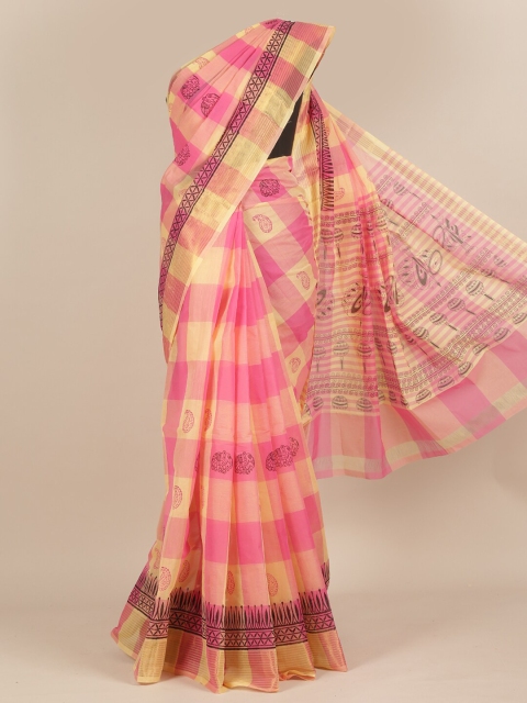 

Pothys Multi Checked Zari Pure Cotton Saree