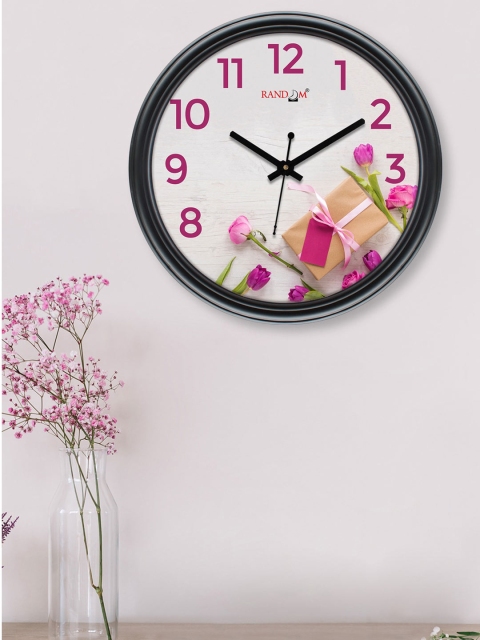 

RANDOM White & Black Printed Contemporary Wall Clock