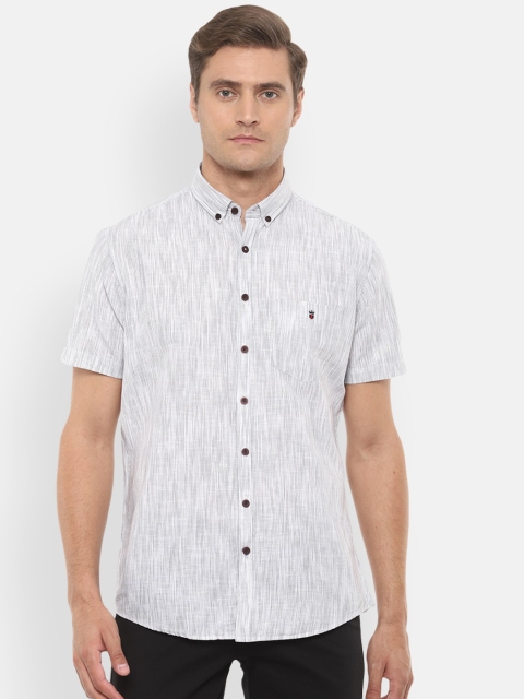 

Louis Philippe Sport Men White Slim Fit Multi Stripes Striped Casual Shirt