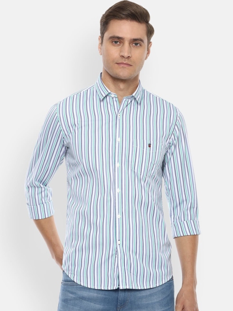 

Louis Philippe Sport Men Blue Slim Fit Striped Casual Shirt