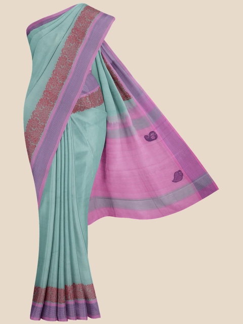 

Kalamandir Grey & Pink Pure Cotton Venkatgiri Saree