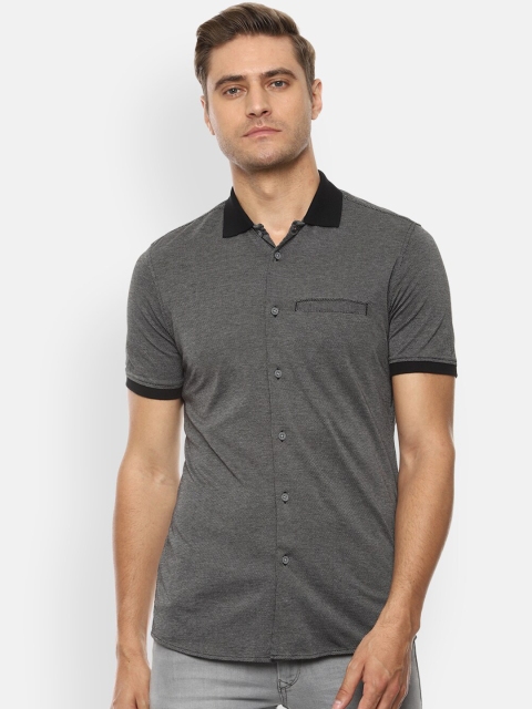 

Louis Philippe Jeans Men Grey Slim Fit Printed Casual Shirt