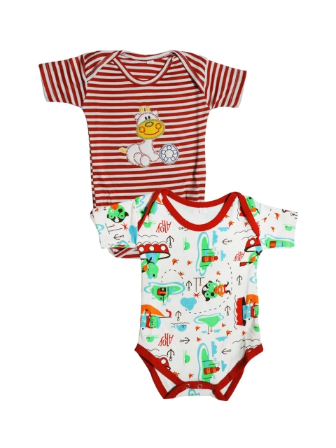 

PINKBUNNY Infant Kids Pack Of 2 Bodysuits, Red