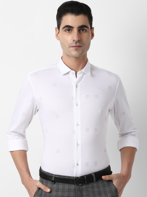 

Louis Philippe Sport Men White Slim Fit Printed Casual Shirt