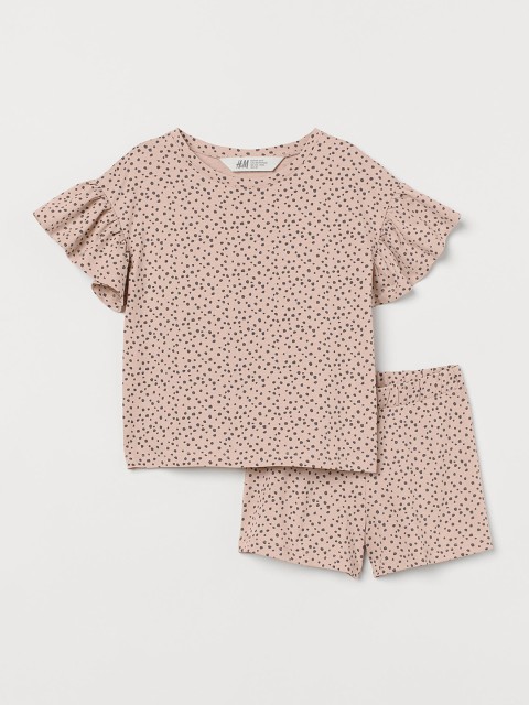 

H&M Beige Girls 2-Piece Cotton Set