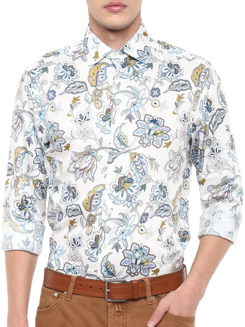 

ETRO Men White Floral Printed Casual Shirt