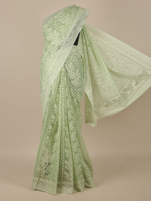 

Pothys Green Ethnic Motifs Jute Silk Saree