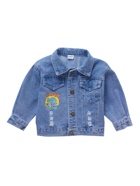 

Like A Boss Unisex Kids Blue Crop Denim Jacket