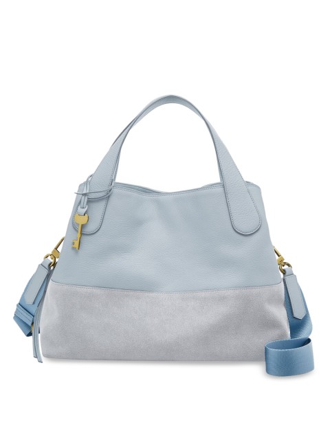 

Fossil Blue Leather Structured Handheld Bag