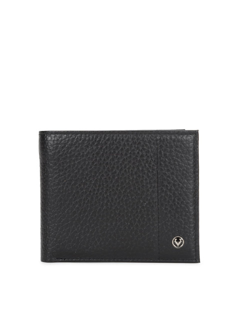 

Allen Solly Men Black Textured Leather Two Fold Wallet