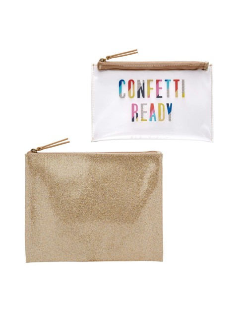 

Fossil Set Of 2 Khaki & Transparent Burberry Pouch