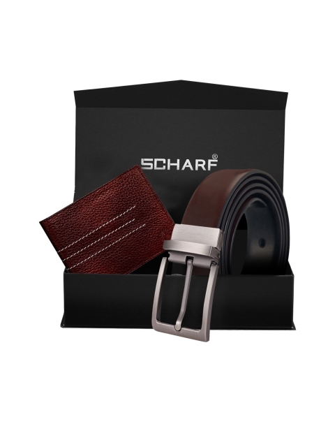 

SCHARF Men Brown & Black Solid Genuine Leather Accessory Gift Set